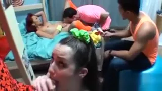 Naughty honeys are full of wetness during explicit group sex