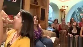 Lovely girls sucks 10-pounder and gets