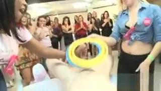 Doxies watching cowboy undress