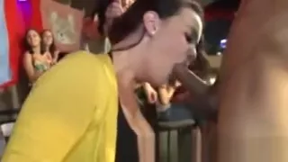 Real CFNM amateurs fond of strippers dick