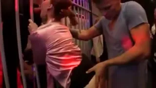 Sensual beauties suck penis and enjoy poking and gangbang