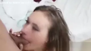 Teen slut sucks cock and gets fucked