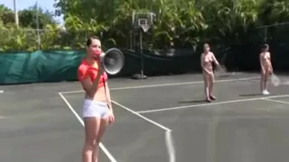 Awesome Group Lesbian Sex Scene Outdoor