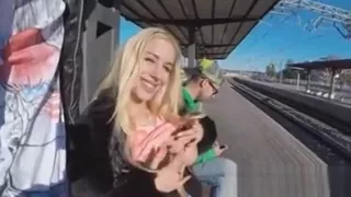 He Picks Up A Wandering Slut And Gets Her To Give Him A Blowjob