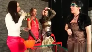 Teen Naked Babe Sitting In Her Piss On Glass Table