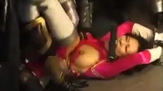 Sultry lady in white boots gets tied up and pounded hard by