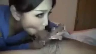 Dazzling Japanese babe with a divine ass sucks and fucks a