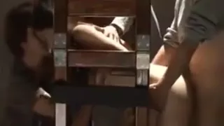 Helpless Japanese babe getting treated like a slut by a gro