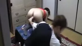 Beautiful Asian chick gets tied up and is made to cum with