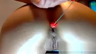 Anal Bead Fun Close Up