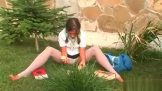 Hot cute brunette teen babe have nice