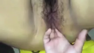 Amateur chick dildoing her ass close up