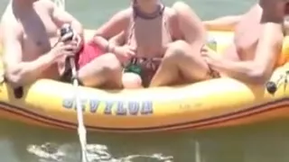 outrageous bikini chicks at public boat party