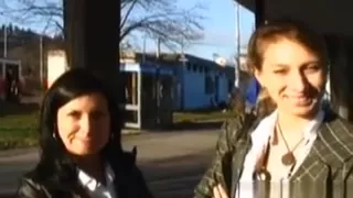 Outdoor snowy blowjob