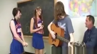 schoolgirls give handjobs after class