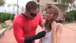 Super sexy brunette babe gets horny