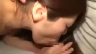 Slutty Japanese girl puts her sexy lips to work on every in