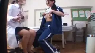 Cute Asian girl with pigtails gets her nice titties careful