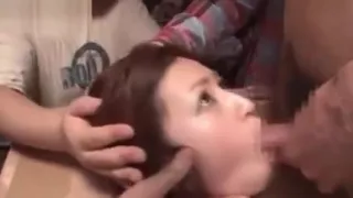 Orgy asian slut mouth fucking cocks gets bukkaked