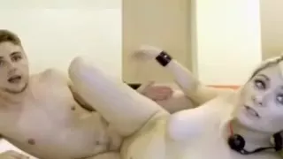 Gagged Webcam Girl Gets Fucked