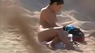 Voyeuring Horny Nudist Girl Fingering In Public