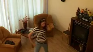 Sexy Chick Takes All Her Clothes Off And Enjoys Herself At