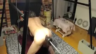 Tranny Granny With Anal Fucking Machine