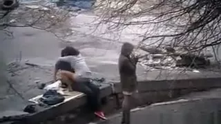 Teen Fucks Fast On Public Street