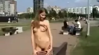 Skinny Girl Flashing In Public