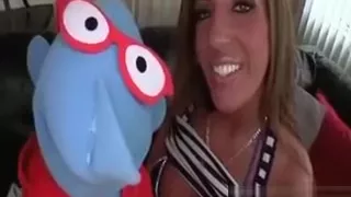 Big Titted Blonde Sex Bomb Toys And Flashes Her Pussy