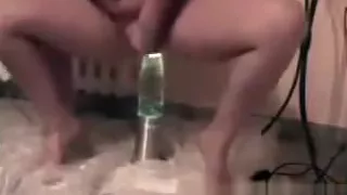 Hot Brunette Babe Sticks A Lava Lamp