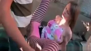 Lusty Beata In Pantyhose Gets Fucked In Public