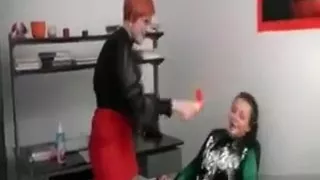 Lesbian Cute Slave Getting Messy