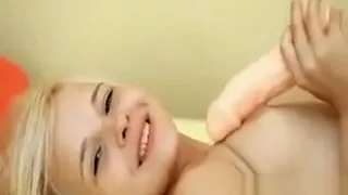 Supercute Teen Moans It Out Loud While Dildo Fucking Her