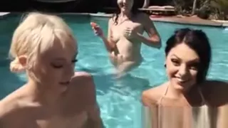 Bikini Teens Sucking Cock In Pool