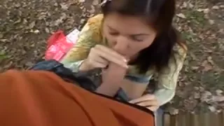 Honey Is Getting Her Moist Pussy Drilled Among The Bushes