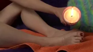 Stacked Brunette Plays With A Big Dildo And Massages Her Lovely Feet