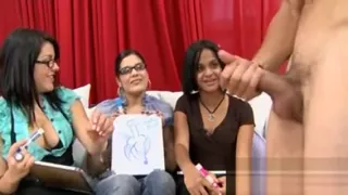 Impressive Boy Strokes Dick And Cums On Tits Of Beauty