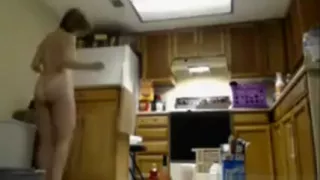 Cam Girl Moving Stuff While Nude