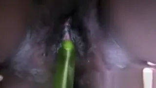 Black Slut Plays With Her Pussy Close Up