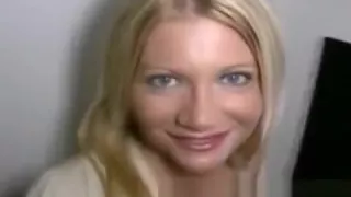 Blonde Slut At Gloryhole Gets Naked