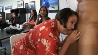 3 Brunette Slots With One Lad