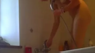 Spy Cam In The Shower Watches This Chick