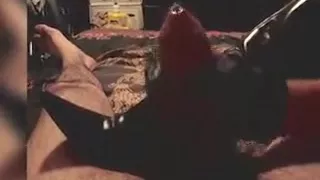 A Footjob Is Given By Two Teenagers