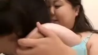 Chubby Asian Gal With Huge Knockers Is Tied Up And Gives He