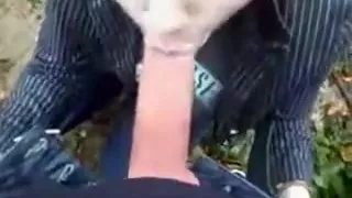 Ginger Beauty Blowing His Cock Until He Cums