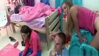 Horny Blonde Coed Plays Drinking Games And Gets Hammered In