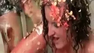 Party Lesbos Get Tits And Ass Messy In Wam 4some