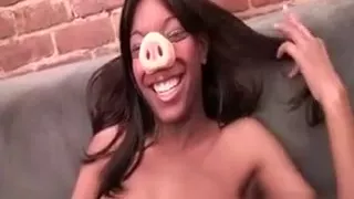 Nasty Ebony Slut Gets Horny Sucking