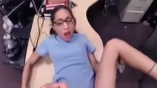Hot Nurse Drilled On A Desk At A Pawn Shop